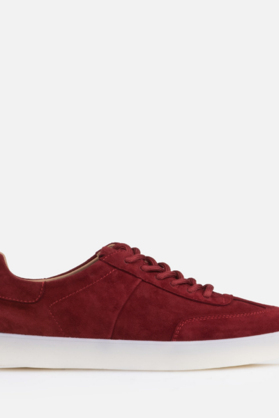 Arama red suede sneakers with lightweight sole for women